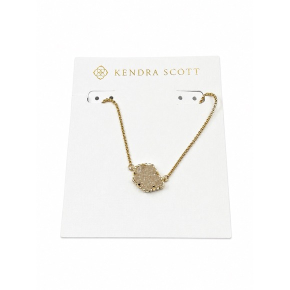 Kendra Scott Jewelry - Kendra Scott Tess Pendant Necklace Gold Iridescent Drusy Quartz 4217716922